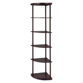 Bonwick 5-shelf Corner Bookshelf Cappuccino 800279