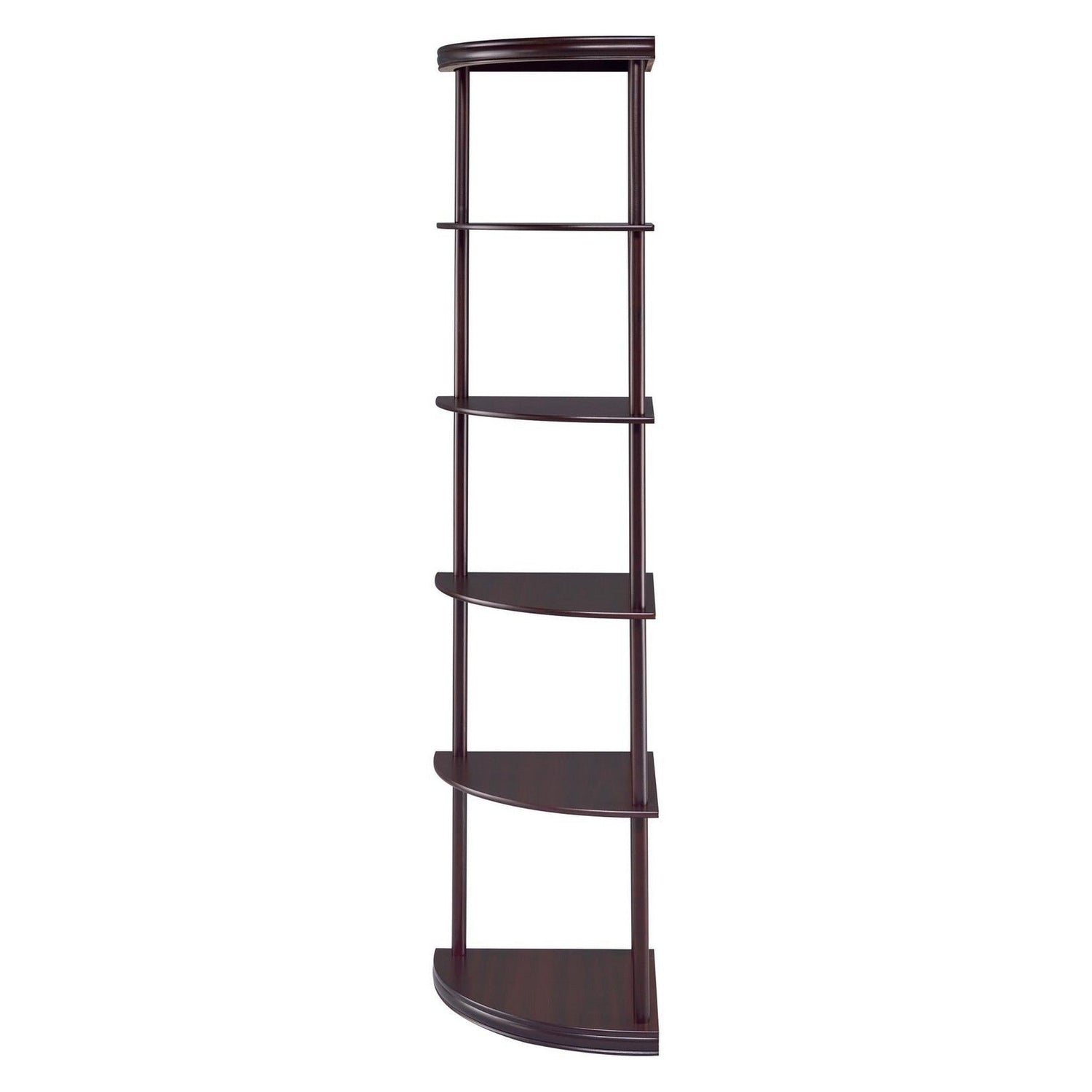 Bonwick 5-shelf Corner Bookshelf Cappuccino 800279