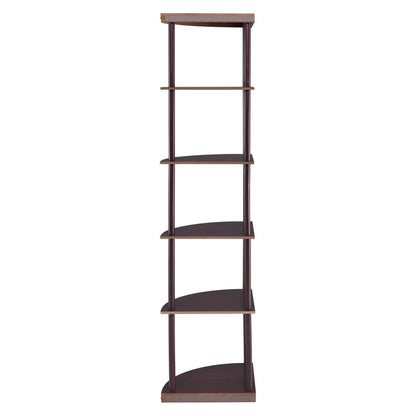 Bonwick 5-shelf Corner Bookshelf Cappuccino 800279