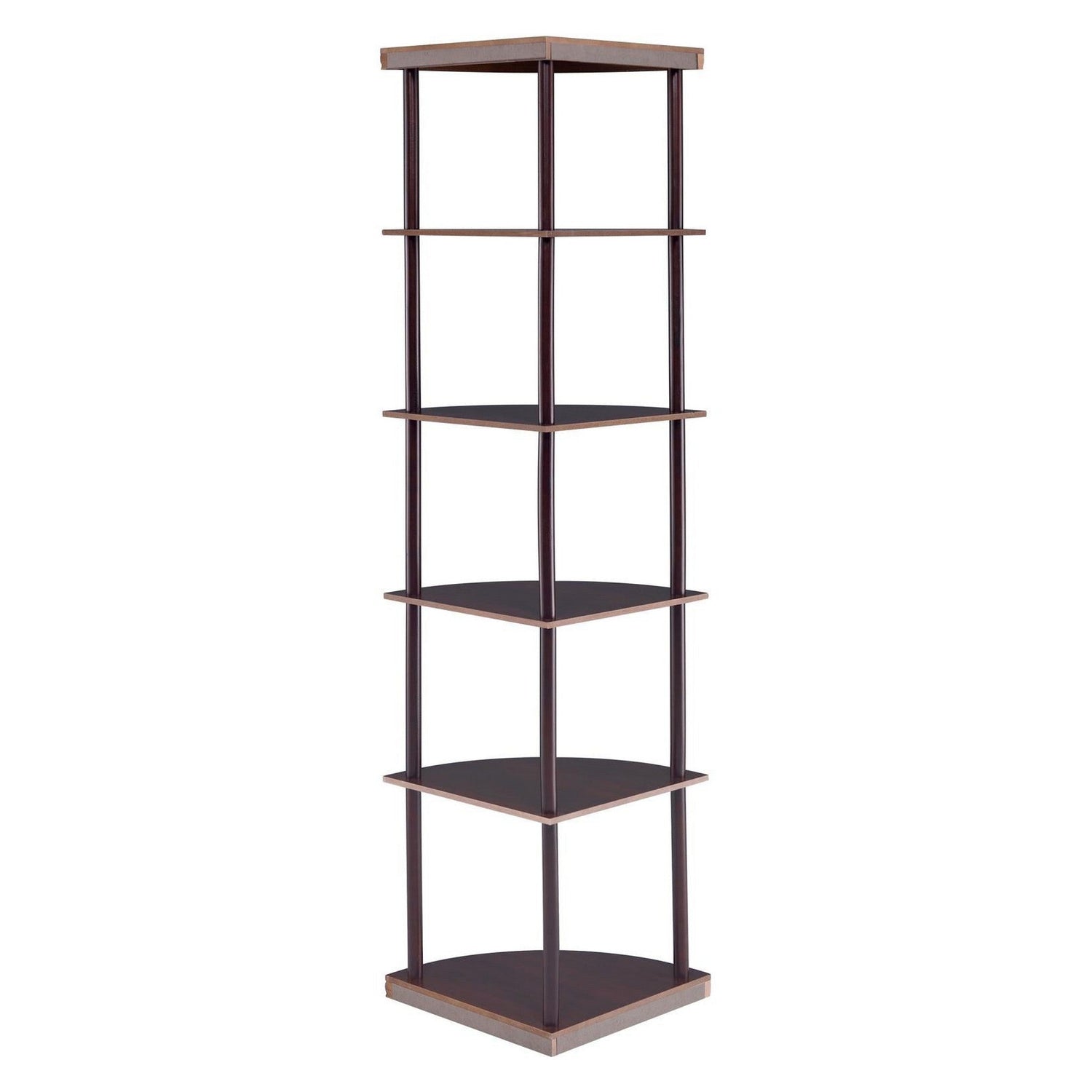 Bonwick 5-shelf Corner Bookshelf Cappuccino 800279