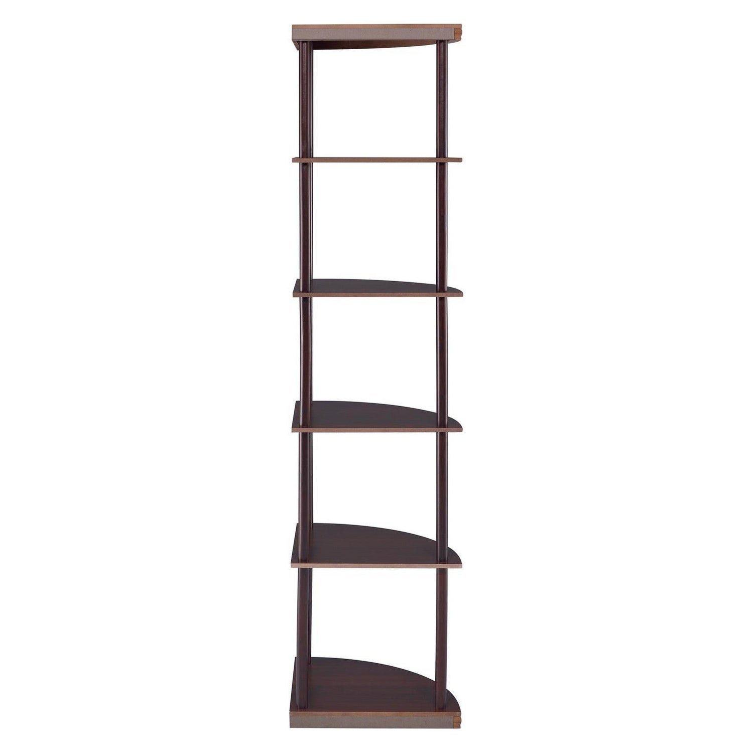 Bonwick 5-shelf Corner Bookshelf Cappuccino 800279