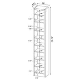 Eliam Rectangular Bookcase with 2 Fixed Shelves Cappuccino 800285