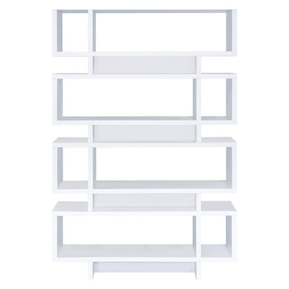 Reid 4-tier Open Back Bookcase White 800308