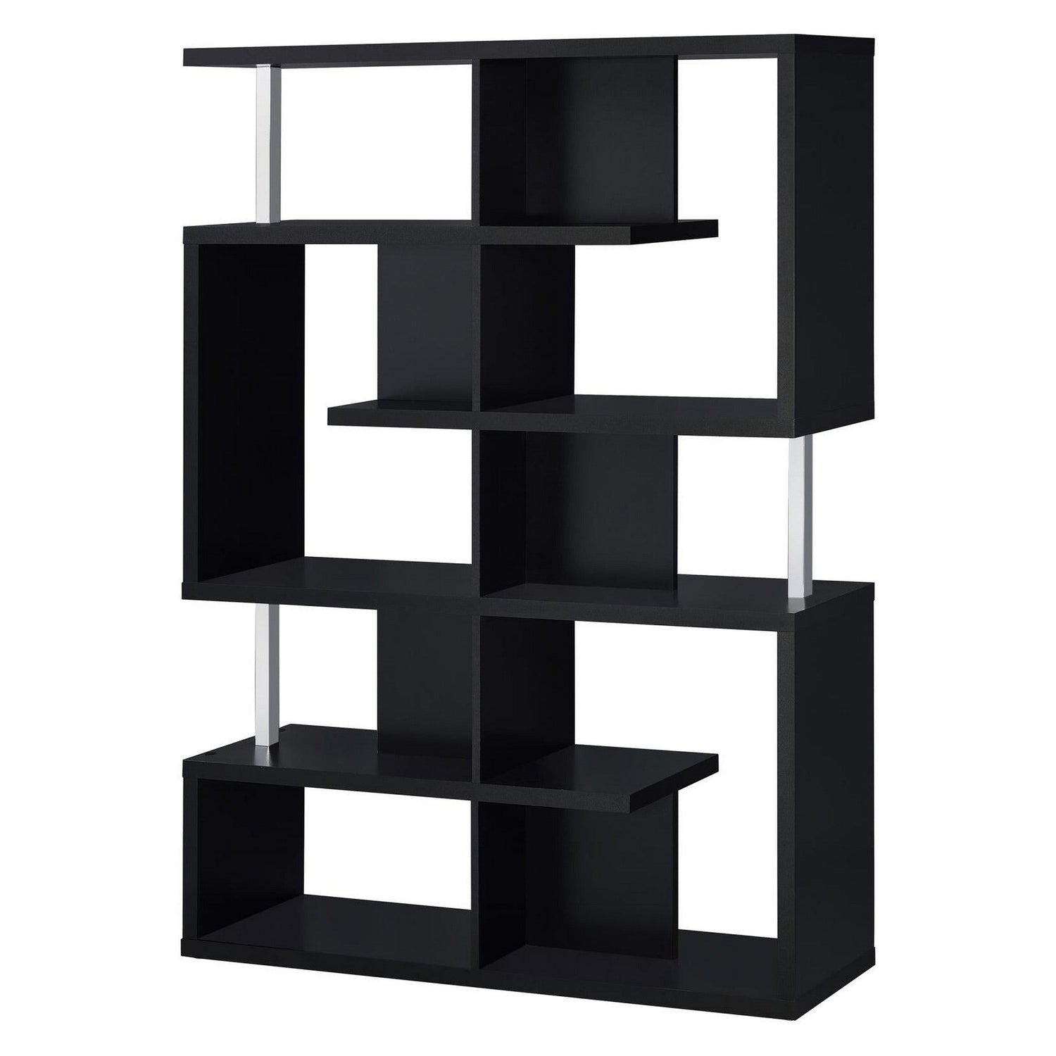 Hoover 5-tier Bookcase Black and Chrome 800309