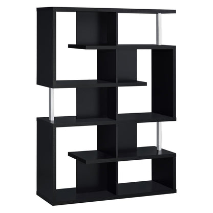 Hoover 5-tier Bookcase Black and Chrome 800309