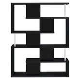 Hoover 5-tier Bookcase Black and Chrome 800309