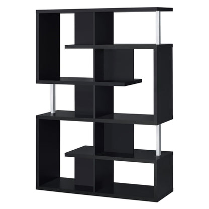 Hoover 5-tier Bookcase Black and Chrome 800309