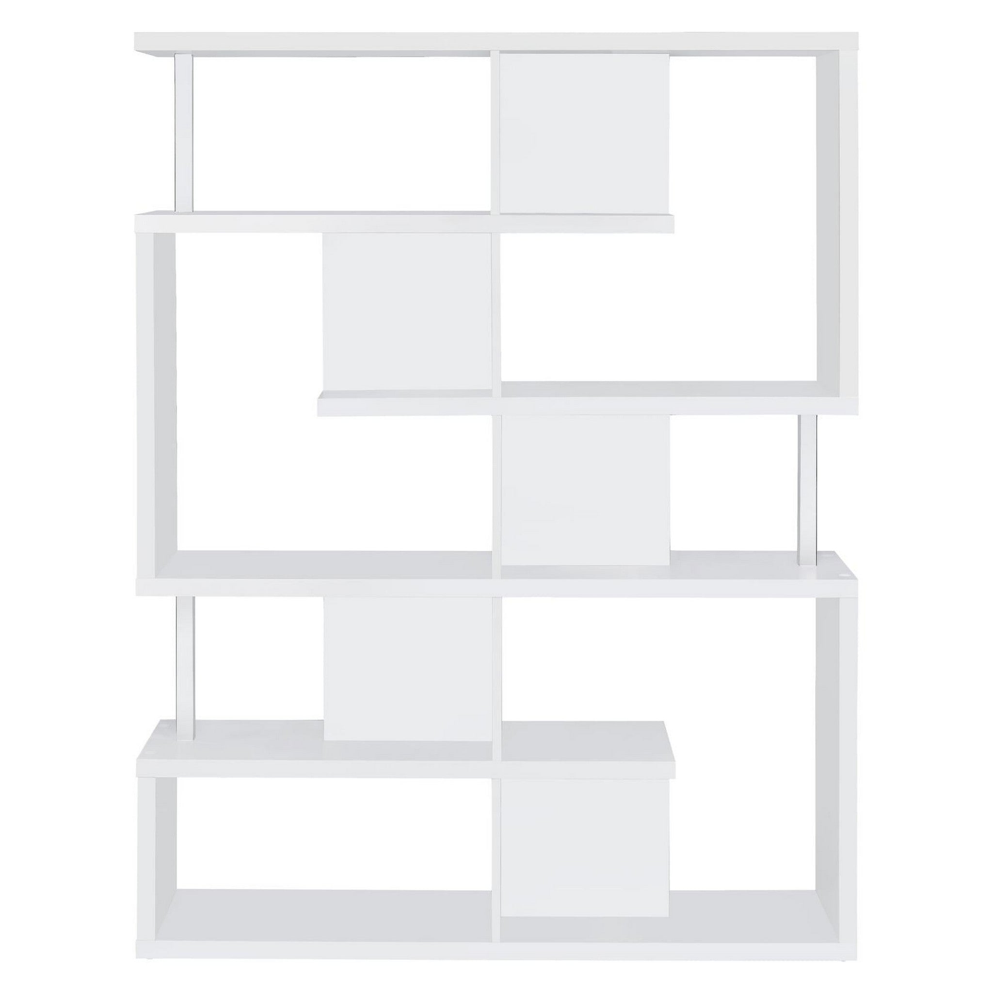 Hoover 5-tier Bookcase White and Chrome 800310