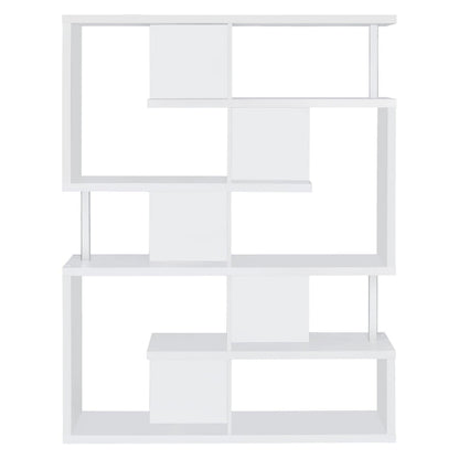 Hoover 5-tier Bookcase White and Chrome 800310