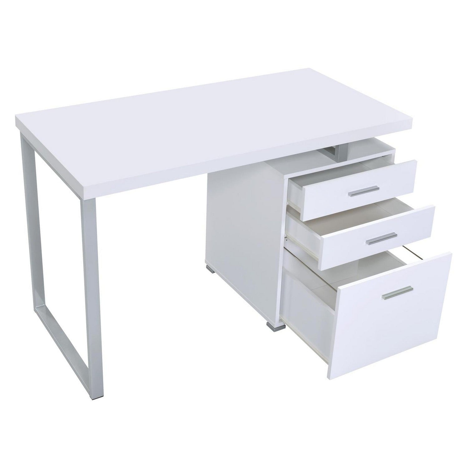 Brennan 3-drawer Office Desk White 800325