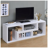 Velma Convertible TV Console and Bookcase White 800330