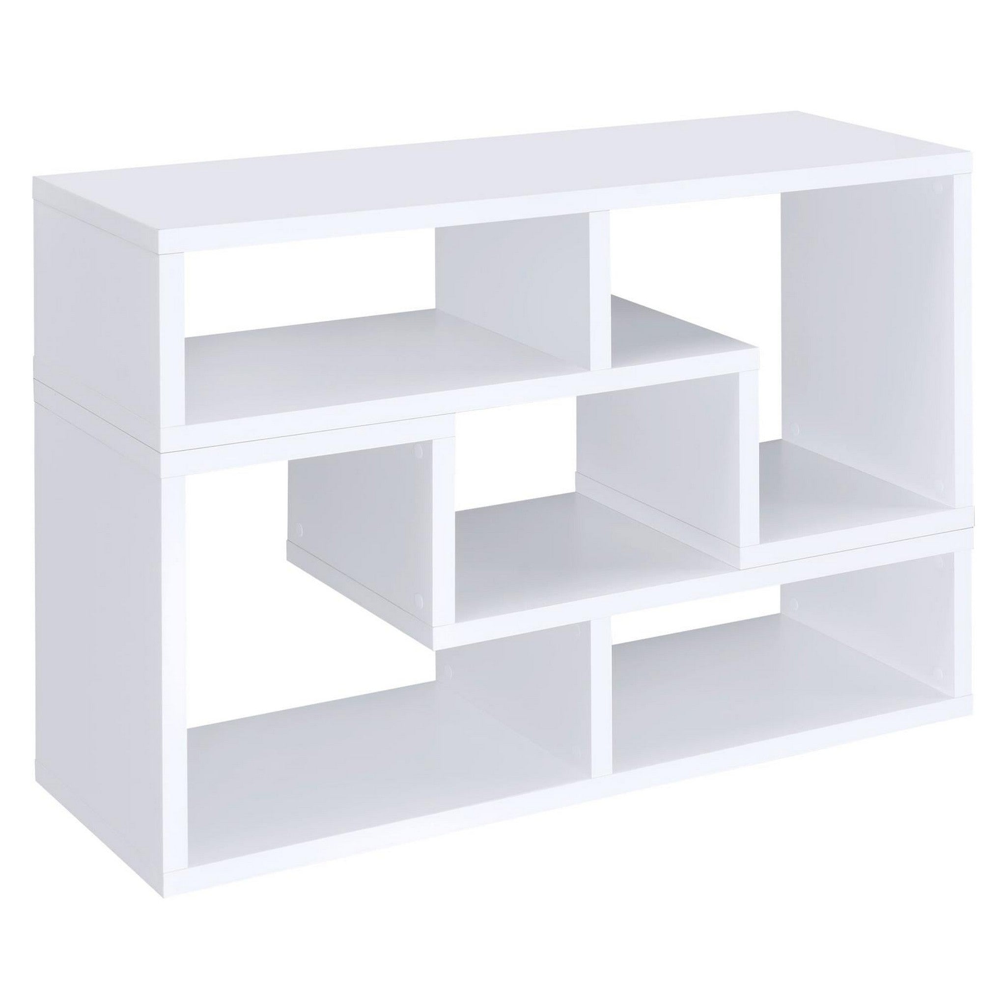 Velma Convertible TV Console and Bookcase White 800330