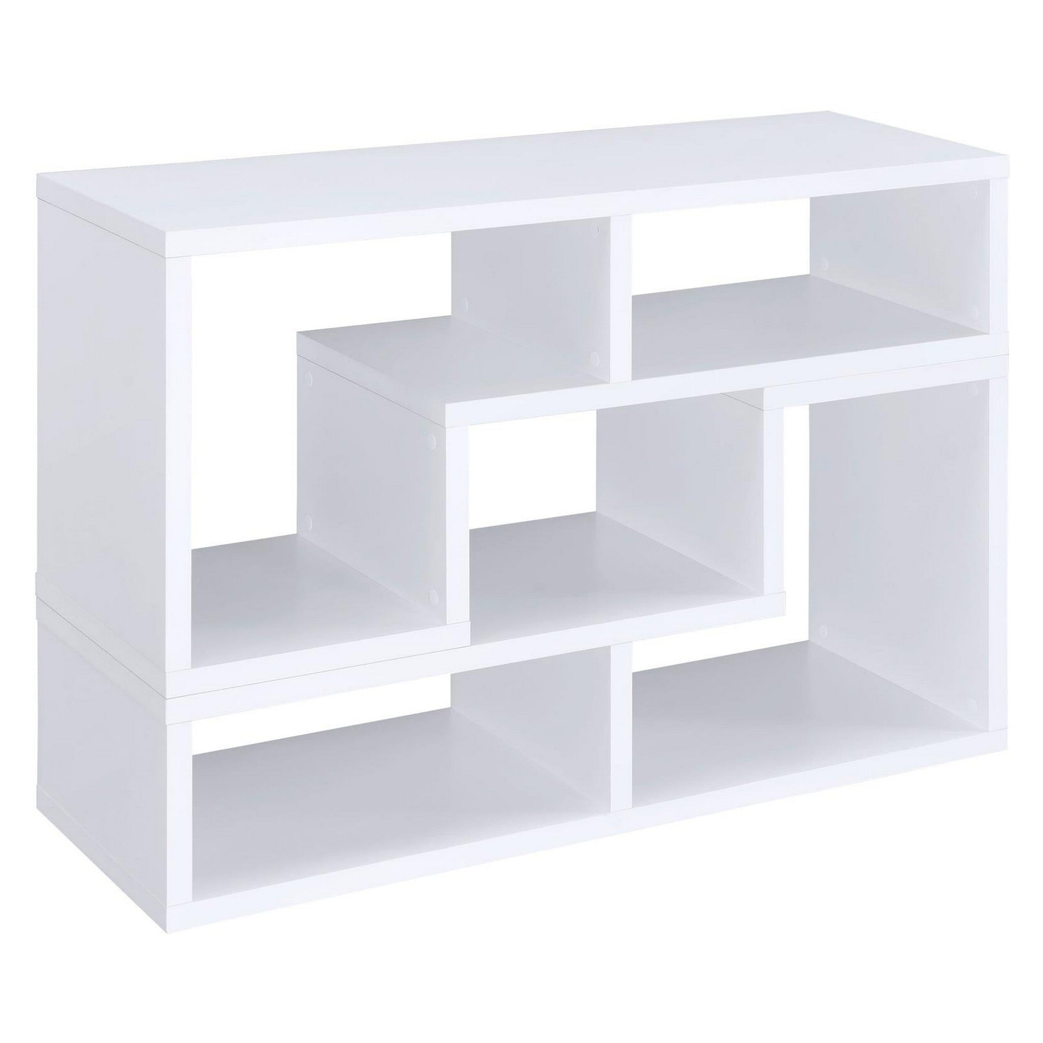 Velma Convertible TV Console and Bookcase White 800330