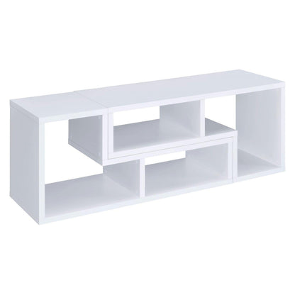 Velma Convertible TV Console and Bookcase White 800330