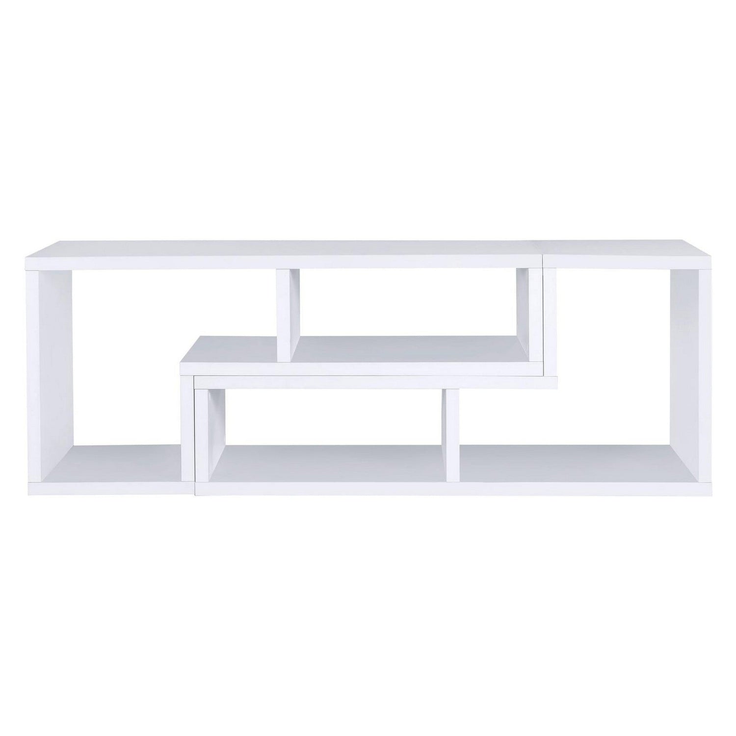 Velma Convertible TV Console and Bookcase White 800330