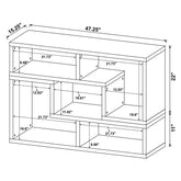 Velma Convertible TV Console and Bookcase White 800330