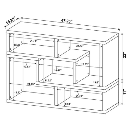 Velma Convertible TV Console and Bookcase White 800330