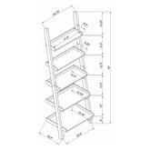 Colella 5-shelf Ladder Bookcase Cappuccino 800338