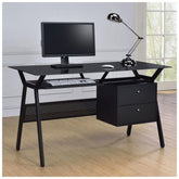 Weaving 2-drawer Computer Desk Black 800436