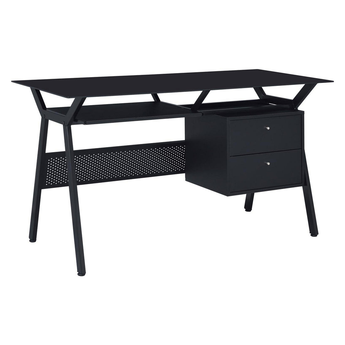 Weaving 2-drawer Computer Desk Black 800436