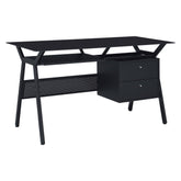 Weaving 2-drawer Computer Desk Black 800436