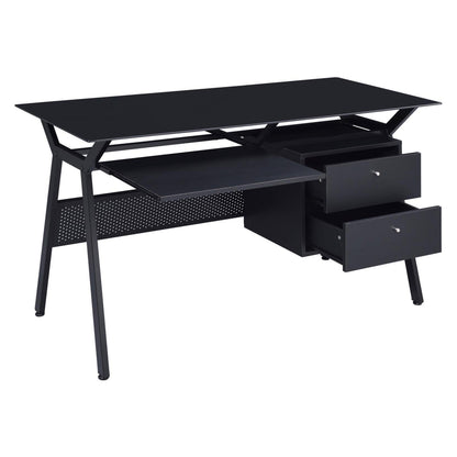 Weaving 2-drawer Computer Desk Black 800436