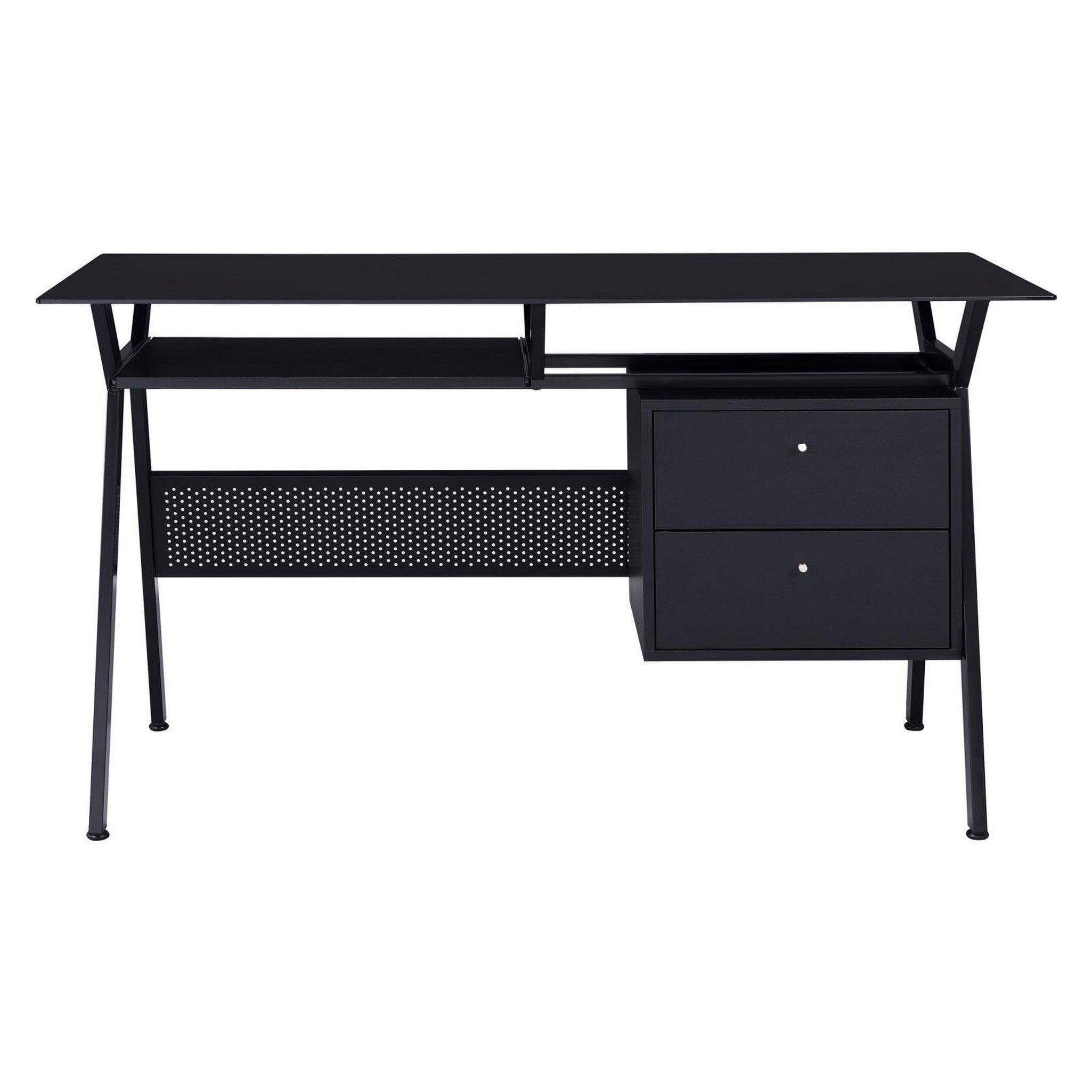 Weaving 2-drawer Computer Desk Black 800436