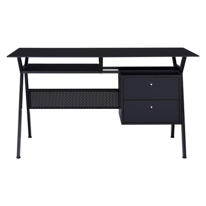 Weaving 2-drawer Computer Desk Black 800436