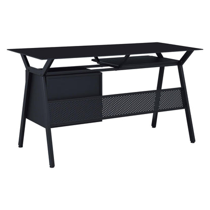 Weaving 2-drawer Computer Desk Black 800436