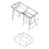 Weaving 2-drawer Computer Desk Black 800436