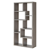 Theo 10-shelf Bookcase Weathered Grey 800510