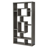 Howie 10-shelf Bookcase Weathered Grey 800512