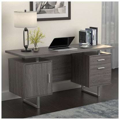 Lawtey Floating Top Office Desk Weathered Grey 800521