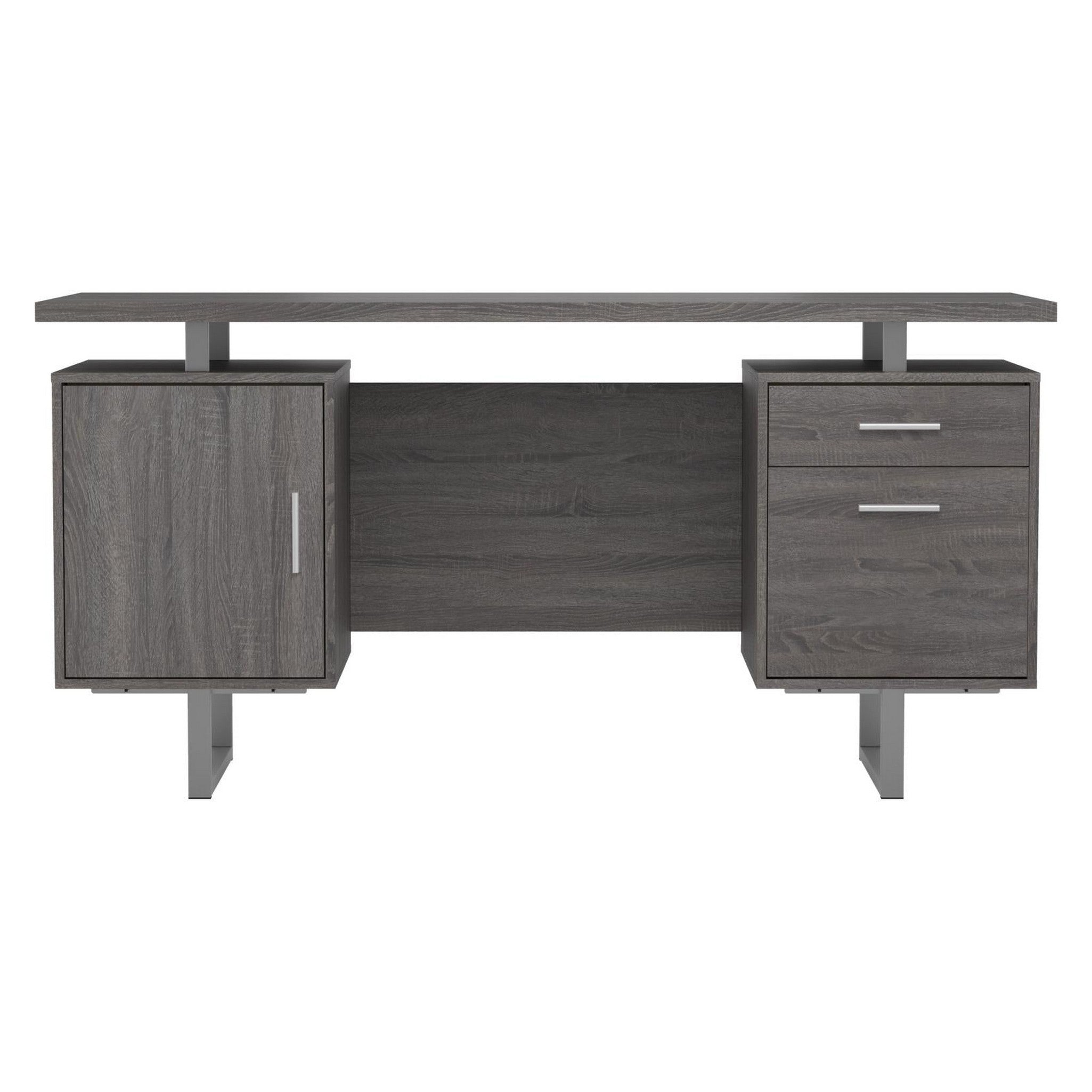 Lawtey Floating Top Office Desk Weathered Grey 800521