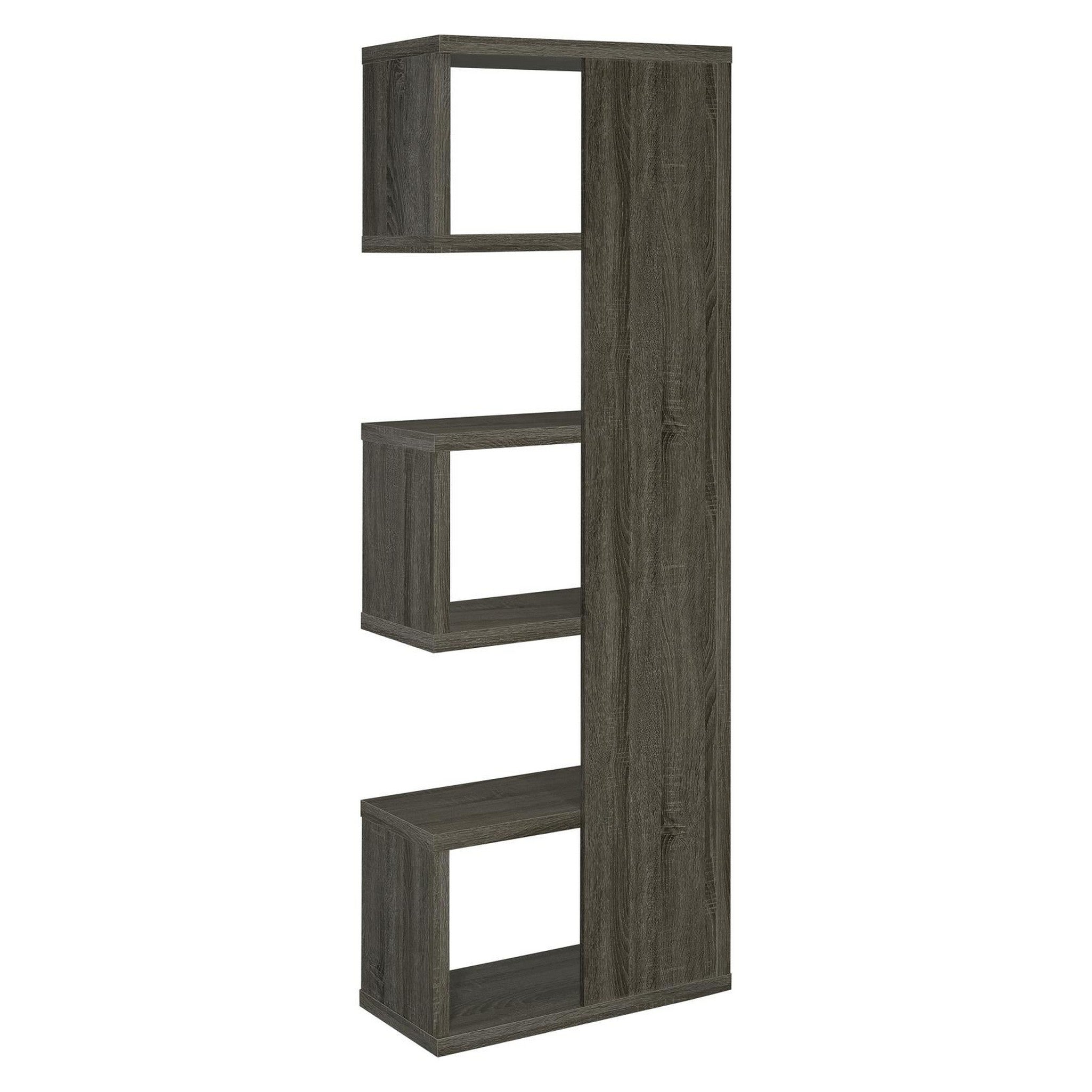 Joey 5-tier Bookcase Weathered Grey 800552