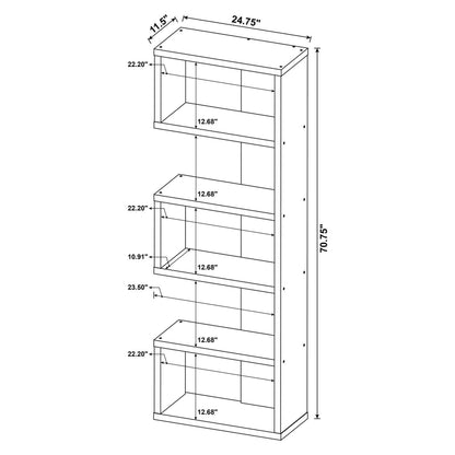 Joey 5-tier Bookcase Weathered Grey 800552