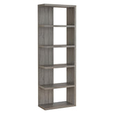 Harrison 5-tier Bookcase Weathered Grey 800553