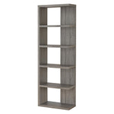 Harrison 5-tier Bookcase Weathered Grey 800553