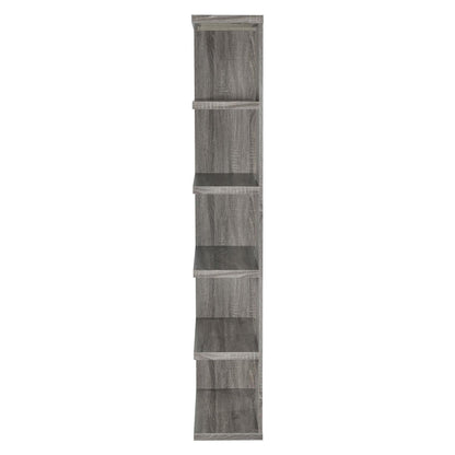 Harrison 5-tier Bookcase Weathered Grey 800553