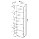 Harrison 5-tier Bookcase Weathered Grey 800553