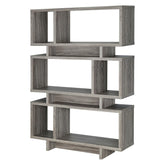 Reid 3-tier Geometric Bookcase Weathered Grey 800554