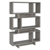 Reid 3-tier Geometric Bookcase Weathered Grey 800554