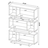 Reid 3-tier Geometric Bookcase Weathered Grey 800554