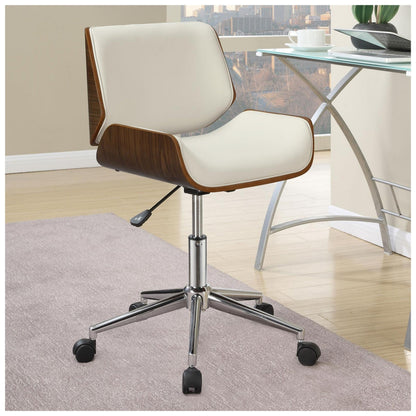 Addington Adjustable Height Office Chair Ecru and Chrome 800613