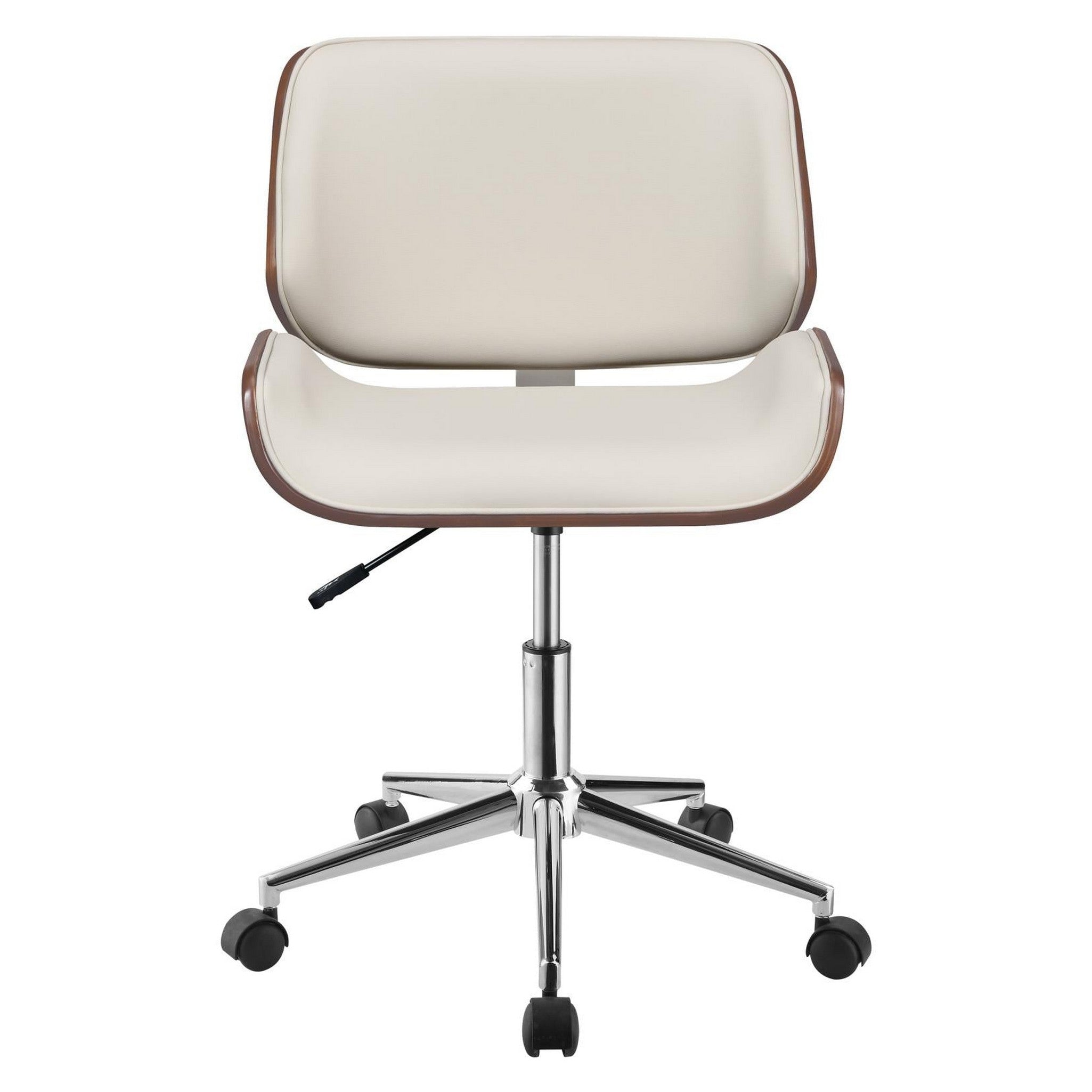 Addington Adjustable Height Office Chair Ecru and Chrome 800613