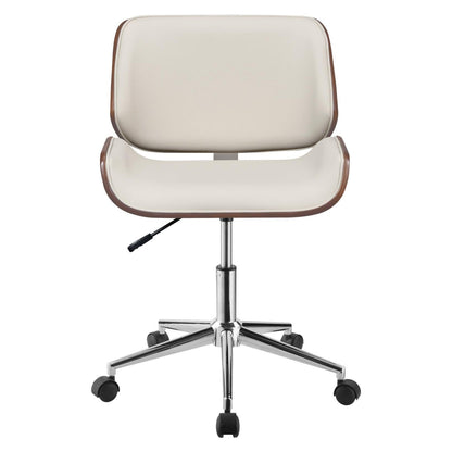 Addington Adjustable Height Office Chair Ecru and Chrome 800613