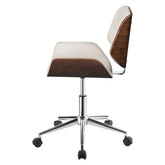 Addington Adjustable Height Office Chair Ecru and Chrome 800613