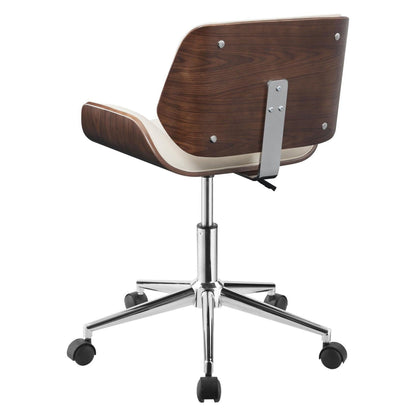 Addington Adjustable Height Office Chair Ecru and Chrome 800613