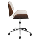 Addington Adjustable Height Office Chair Ecru and Chrome 800613