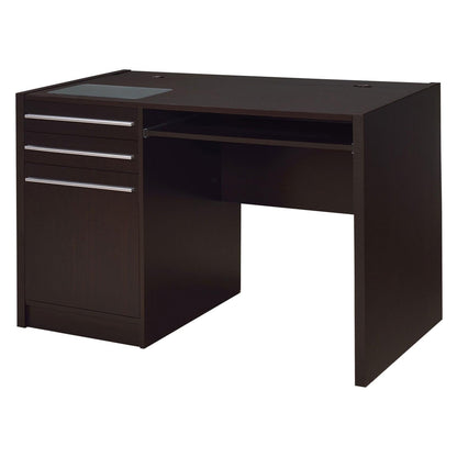 Halston Rectangular Connect-it Office Desk Cappuccino 800702